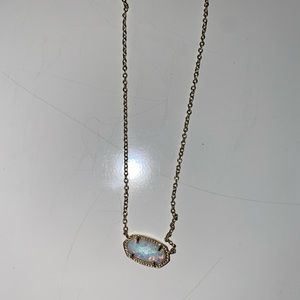 Kendra Scott rose gold and white pendant necklace